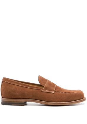 Scarosso horsebit-detail leather loafers - Brown