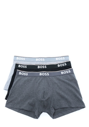 BOSS stripe-trim logo-waistband boxers - Grey