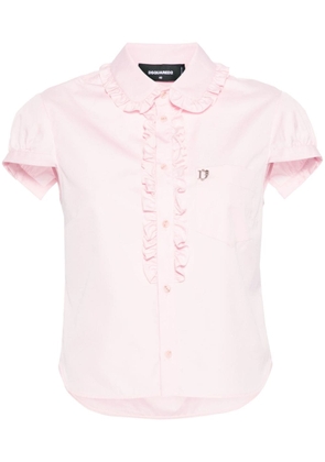 Dsquared2 Little Ruffled cotton shirt - Pink