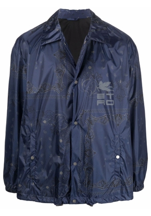 ETRO paisley-print shirt jacket - Blue