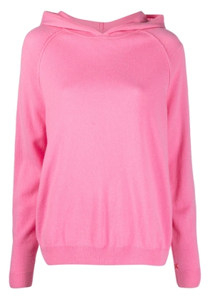 Chinti & Parker fine-knit wool-cashmere hoodie - Pink
