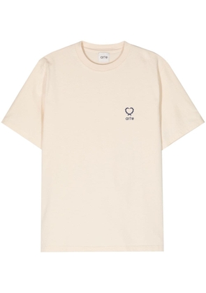 ARTE Teo Small Heart cotton T-shirt - Neutrals
