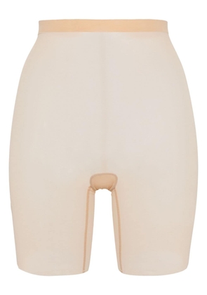 Wolford Contour high-waisted tulle shorts - Brown