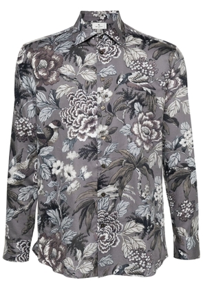 ETRO floral-print cotton shirt - Grey