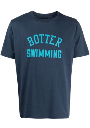 Botter flocked-logo organic cotton T-shirt - Blue
