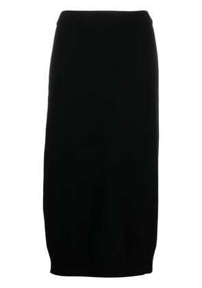 Moncler knitted straight skirt - Black