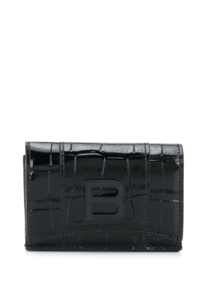 Balenciaga hourglass mini wallet - Black
