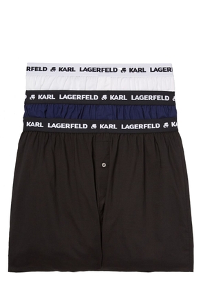 Karl Lagerfeld logo-woven boxers (pack of three) - Black