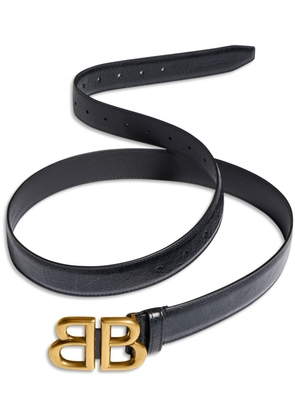 Balenciaga Monaco leather belt - Black