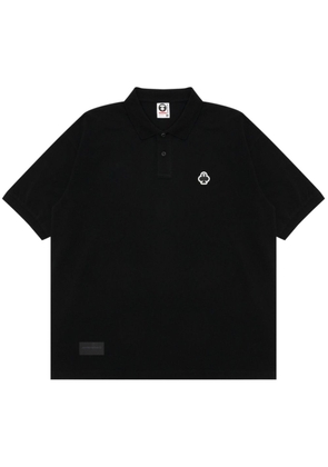 AAPE BY *A BATHING APE® logo-appliquéd cotton polo shirt - Black