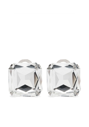 Moschino crystal-embellished clip-on earrings - Silver