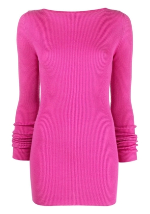 Rick Owens Maglia backless knitted top - Pink