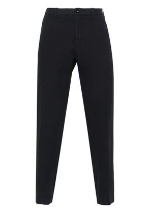 Incotex pressed-crease tapered trousers - Blue