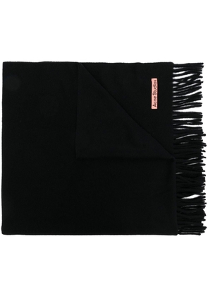 Acne Studios fringed wool scarf - Black