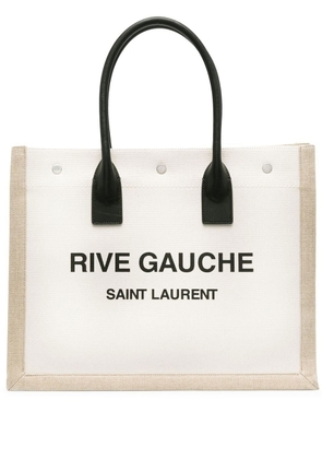 Saint Laurent logo-print tote-bag - Neutrals