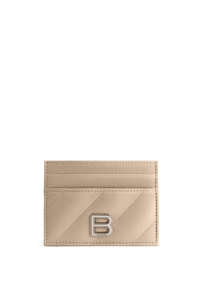Balenciaga Crushed logo-plaque cardholder - Neutrals