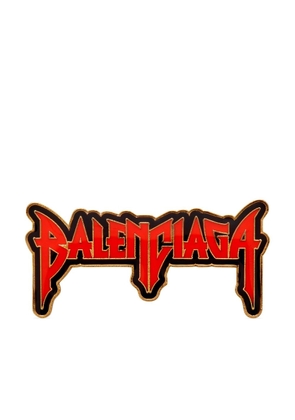 Balenciaga logo-lettering brooch - Red
