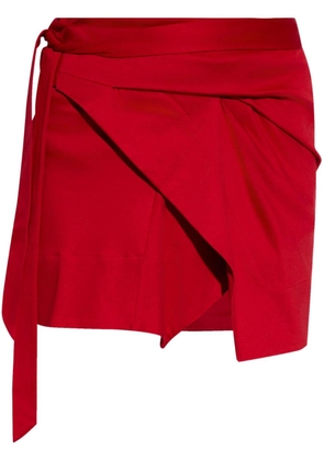 ISABEL MARANT Berenice wrap cotton mini skirt - Red
