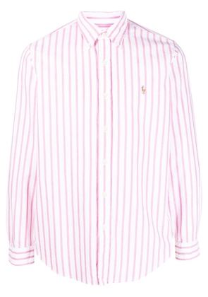 Polo Ralph Lauren logo-embroidered striped shirt - Pink
