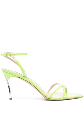 Casadei 100mm Superblade Jolly patent leather sandals - Green