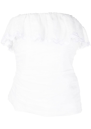 ISABEL MARANT ruffle detail sleeveless top - White