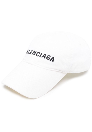 Balenciaga logo-embroidered baseball cap - White