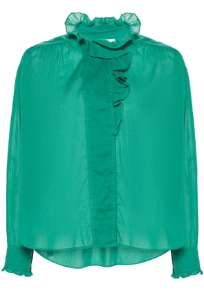 MARANT ÉTOILE Pamias ruffled cotton blouse - Green