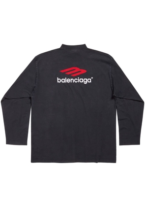 Balenciaga 3B Sports Icon-embroidered T-shirt - Black