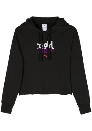 PUMA x X-GIRL cropped hoodie - Black