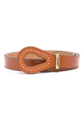 ISABEL MARANT Brindi leather belt - Brown