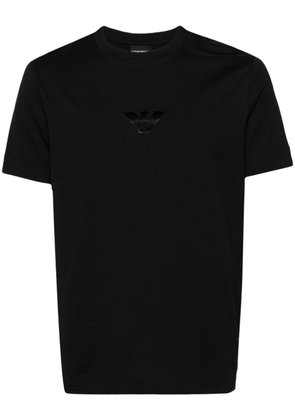 Emporio Armani logo-appliqué cotton T-shirt - Black