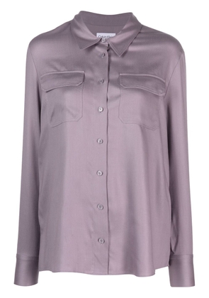 Calvin Klein flap-pocket button-up shirt - Purple