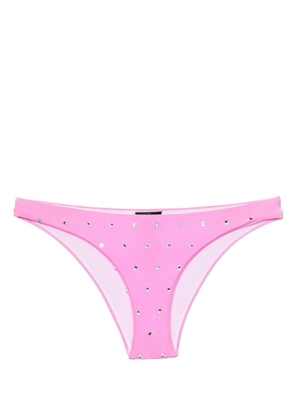 Dsquared2 crystal-embellished velvet bikini bottom - Pink