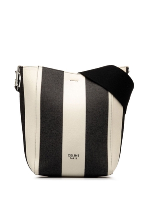 Céline Pre-Owned 2019 small Striped Seau shoulder bag - Black