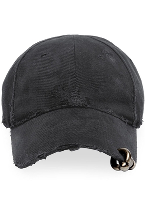 Balenciaga Piercing distressed cap - Black