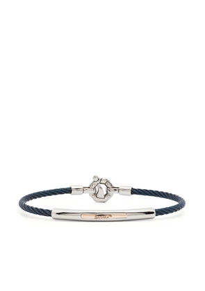 Barakà engraved-logo rope-chain bracelet - Blue