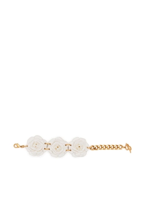 Blumarine flower-detailing cable-link chain bracelet - Gold