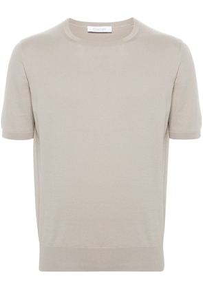 Cruciani fine-knit cotton T-shirt - Neutrals