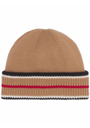 Burberry Icon Stripe beanie hat - Neutrals