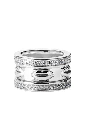 TANE México 1942 Bésame diamond-embellished ring - Silver