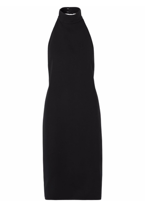 Burberry funnel-neck silk bib dress - Black