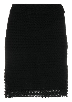 Zadig&Voltaire crochet-knit organic-cotton skirt - Black