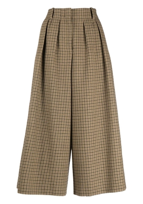 Moncler check cropped trousers - Neutrals