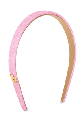 ETRO paisley-print Pegaso-plaque hair band - Pink