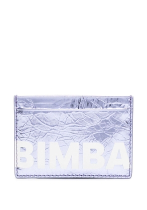 Bimba y Lola logo-print leather card holder - Purple