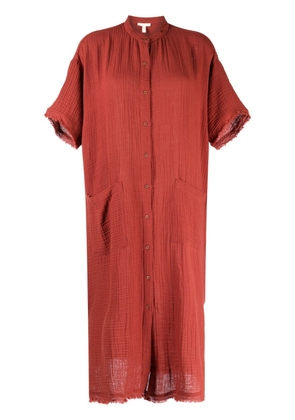 Eileen Fisher Mandarian organic cotton midi dress - Red