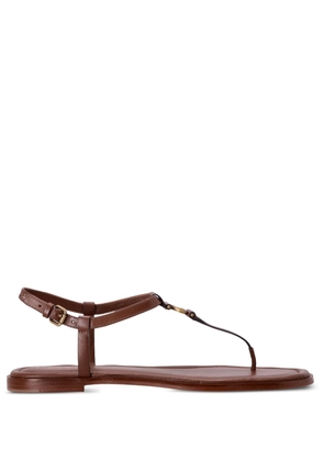 Coach Jessica thong leather sandals - Brown