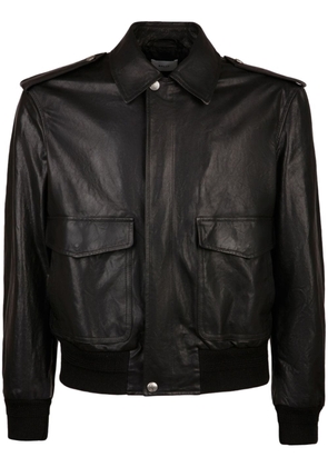 Bally leather bomber jacket - Black
