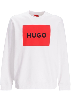 HUGO logo-print cotton sweatshirt - White