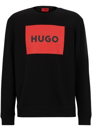 HUGO logo-print cotton sweatshirt - Black
